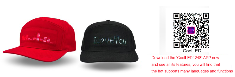 Bluetooth Led hat update message by phone
