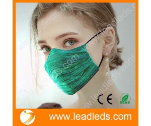 Leadleds Fashion Led Flash Mask Rechargeable 7 Colors Changeable 4 Flashing Modes PM2.5 Filter