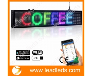 Tablón de anuncios LED de Leadleds programable por teléfono para escuela, escaparate, multicolor