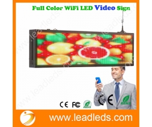 Leadleds P5 Full Color LED Sign Board por WiFi o U Disk Fast Program y Enviar mensajes, compatibilidad con Android e iOS