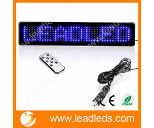 Leadleds Remote Led Programmable Sign Luces de conducción para automóviles / motocicletas / bicicletas / vehículos, por programa remoto English, European Characters, Number, Punctuation, Symbol, Easy Program (Blue)