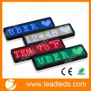 China 12*48 Dots LED Name Badge Wearable with Magnet & Pin Scrolling Message Sign Rechargeable for Event factory