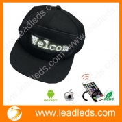 La fábrica de China Sombrero de béisbol programable de Bluetooth del teléfono del IOS Android con la animación de la letra ligera llevada