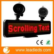 Leadleds 11.8 x 4.3 Inch RED LED Car Display USB Input Rechargeable LED Car Sign LED Programmable Message Sign