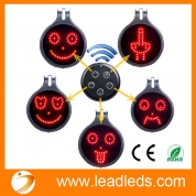 Leadleds 12v DIY 3D Enjoy Led Car Sign ventana trasera de control remoto por infrarrojos coche led Luz de expresión de neón dedo vertical sonrisa encantadora 5 meses