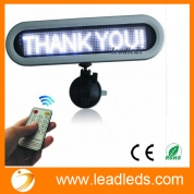 Leadleds DC 12v LED Car Display Remote Control Courtesy Led Sign for Car Taxi Bus (White Message)