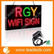 China Leadleds 13"x7" Message Board WiFi LED Sign Programmable by Phone, 3 Colors factory