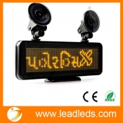 Leadleds LED Car Display Board Scrolling Message Sign Panel Screen Board Programmable by USB Rechargeable Powered Sign