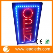 La fábrica de China Leadleds 1910-2 muestra abierta portátil de 19 pulgadas de altura vertical de neón Signo con 2 modos de luz para la visita de la barra del salón del tatuaje tienda de belleza Spa