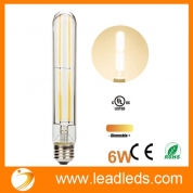 Кита Leadleds Beautiful Edison Bulb Dimmable with Long Filament LED, T10 Tubular E26 Medium Base 60 Watt Incandescent Bulb Equivalent 3000K Warm White завод