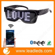 Настраиваемые светодиодные очки Bluetooth от Leadleds для рейвов, фестивалей, веселья, вечеринок, спорта, костюмов, EDM, мигающего экрана - отображения сообщений, анимации, рисунков