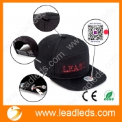 Leadleds Fashion LED Hat Smart Cool Display Mensaje Hat Cap Mobile APP Control Display Palabras Flat Peak Hat Cap