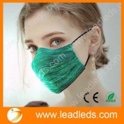 La fábrica de China Leadleds Fashion Led Flash Mask Rechargeable 7 Colors Changeable 4 Flashing Modes PM2.5 Filter