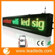 Leadleds al aire libre Wifi Control remoto pantalla Led scroll programable del mensaje Led tablero de la muestra para el negocio y almacén