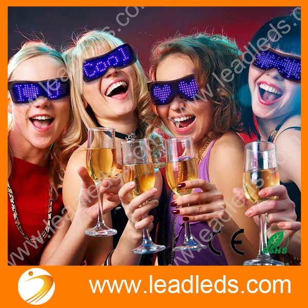 Customizable Bluetooth LED Light Up Glasses for Raves,Festivals, Fun,  Parties, Sports, Birthday, Costumes, EDM, Flashing 