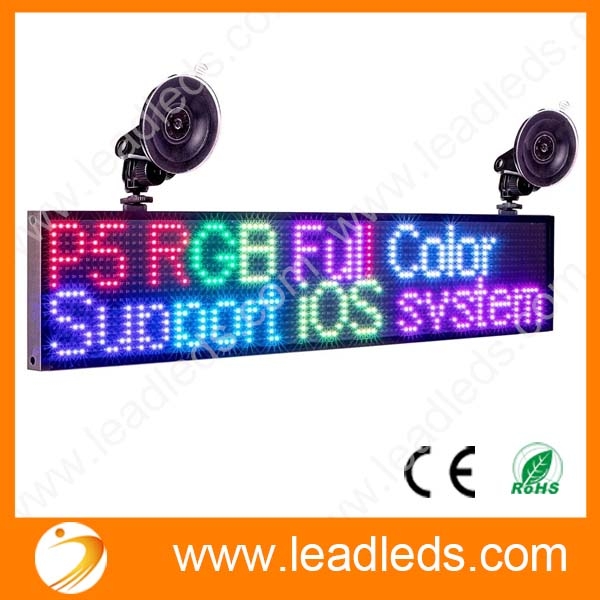 Leadleds Scrolling LED Auto Schild Message Board App Programmierbar für  Auto, Shop, Store (Grün)