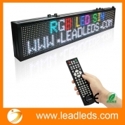 La fábrica de China 40 X 7,5-LED remoto en sesión programable desplazamiento del arco iris Mensaje - Programa Rápido Por más alejado, Ideal para tienda, oficina, hogar (7 colores del mensaje, Programa inalámbrica, Multi-idioma soportado)