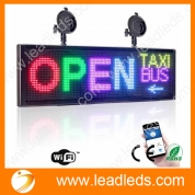 Leadleds 20” Full Color Led Panel for Car Sign Display Board Fast Programmable by Smartphone WiFi